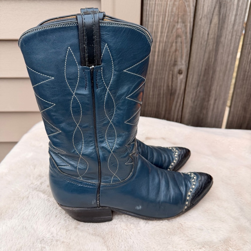 Vintage Tony Lama Cowboy Boots Size 7.5-8 - Picture 4 of 13